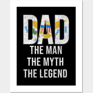 Virgin Islander Dad The Man The Myth The Legend - Gift for Virgin Islander Dad With Roots From Virgin Islander Posters and Art